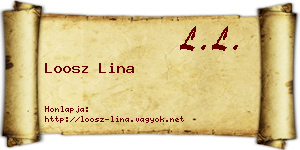 Loosz Lina névjegykártya